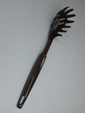 Vtg Ekco USA Brown Nylon Slotted Spaghetti Pasta Serving Spoon Dishwasher Safe